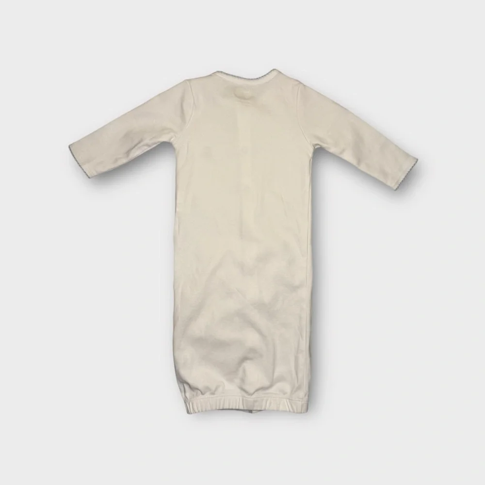 Mud Pie Blue Bear Applique White Nightgown